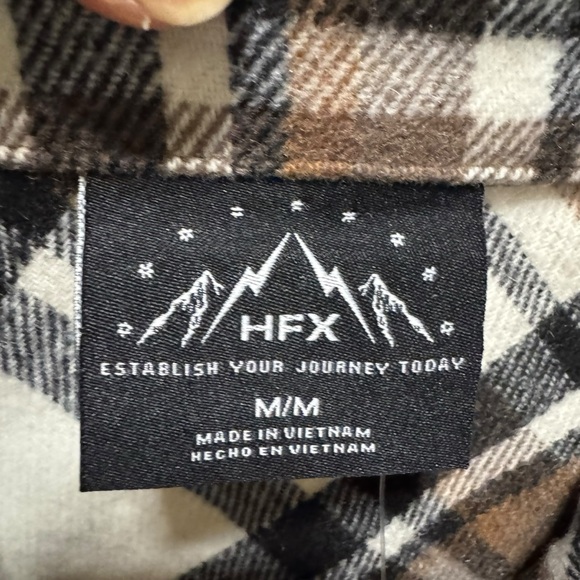 HFX Women's Flannel Snap Front Shacket Jacket Shirt Size Medium NWT - Picture 7 of 10